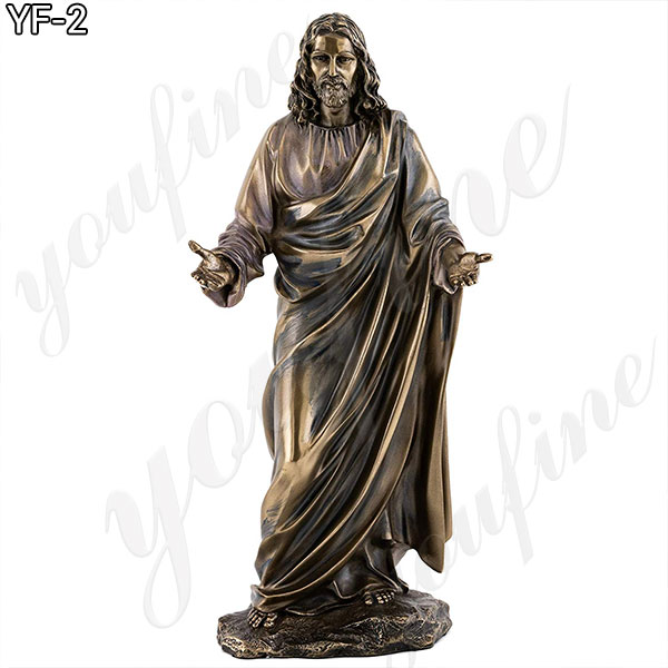 Great standing religious bronze Jesus statues for church