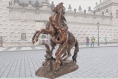 Decorative outdoor famous Bronze Marley horse sculptures