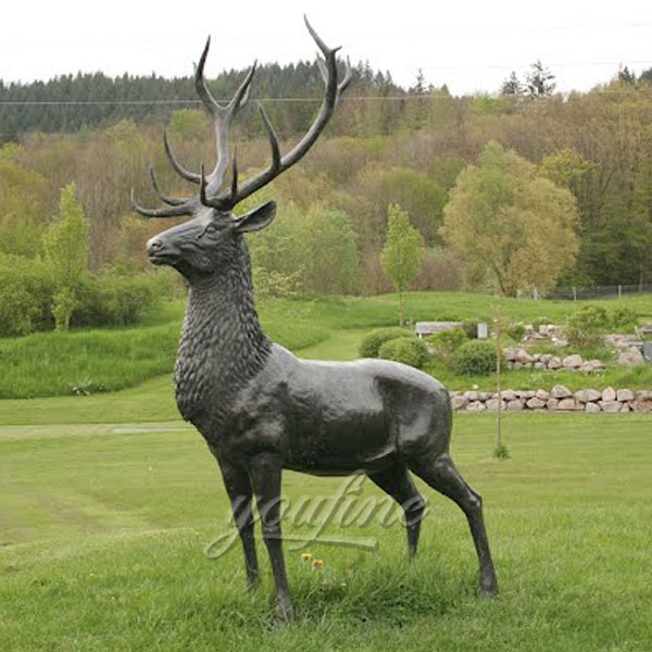 Outdoor life size bronze deer statues for sale