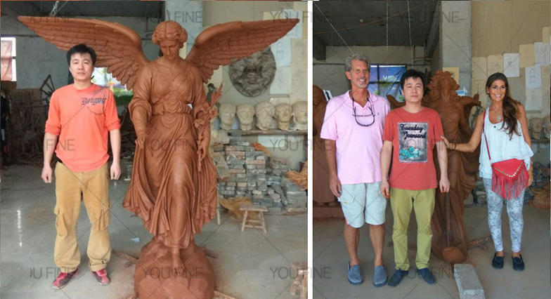 bronze angel sculpture for USA customer
