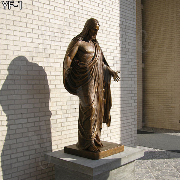 Standing famous religious church detailed casting bronze Jesus statues