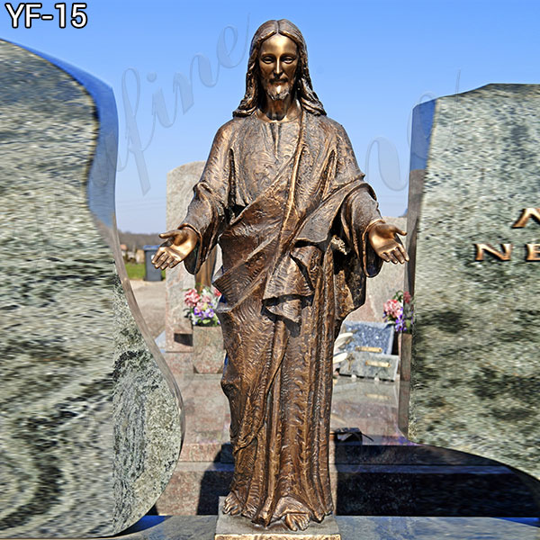 Great standing religious bronze Jesus statues for church