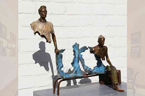Abstract Bruno Catalano replica famous garden bronze traveler sculpture