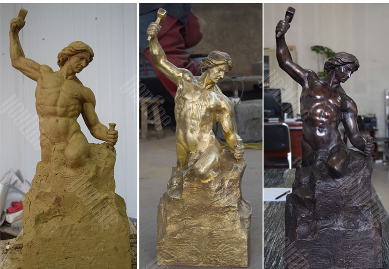 bronze bobbie carlyle self made man replica outdoor bronze figure statues design for sale