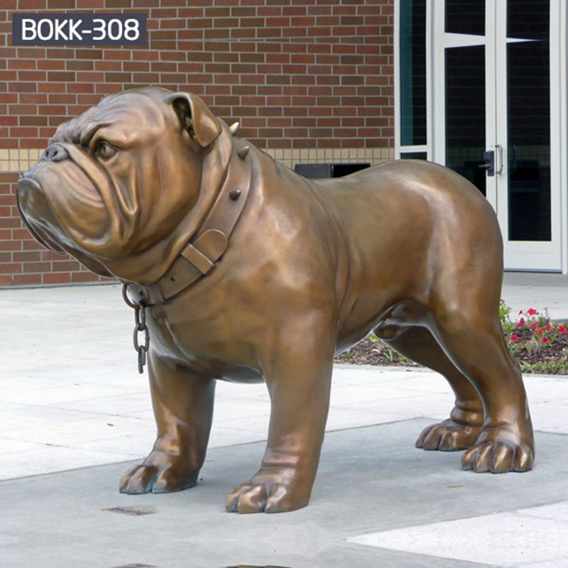 Manufacturer Supplies Small Bronze Pug Dog Statue for Decoration BOKK-308