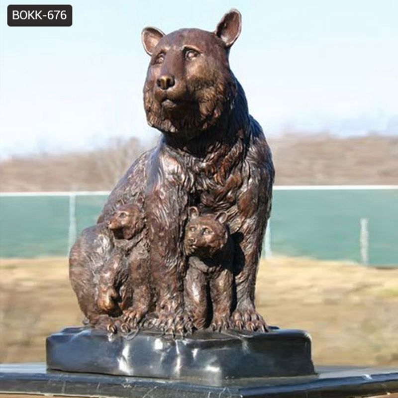 Customized Life Size Bronze Bear Sculpture from Factory Supply BOKK-676