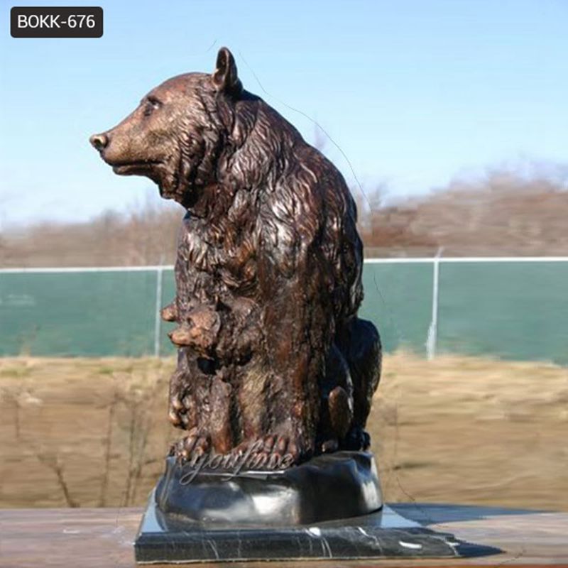 Customized Life Size Bronze Bear Sculpture from Factory Supply BOKK-676