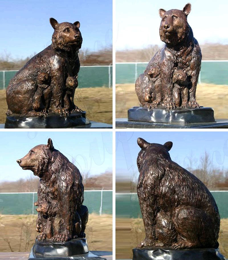 Customized Life Size Bronze Bear Sculpture from Factory Supply BOKK-676