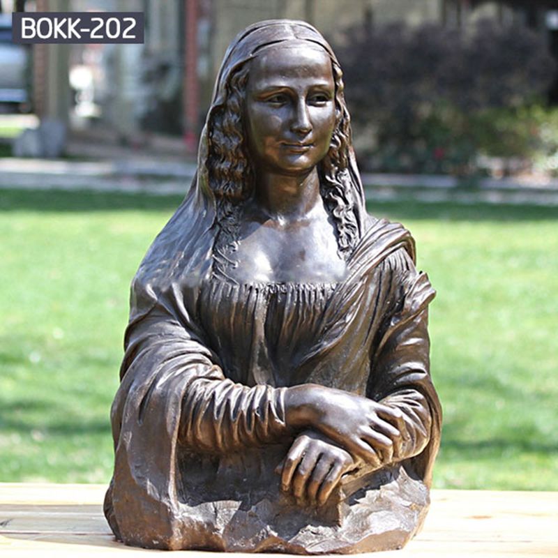 Beautiful Bronze Mona Lisa Bust Statue for Indoor BOKK-202