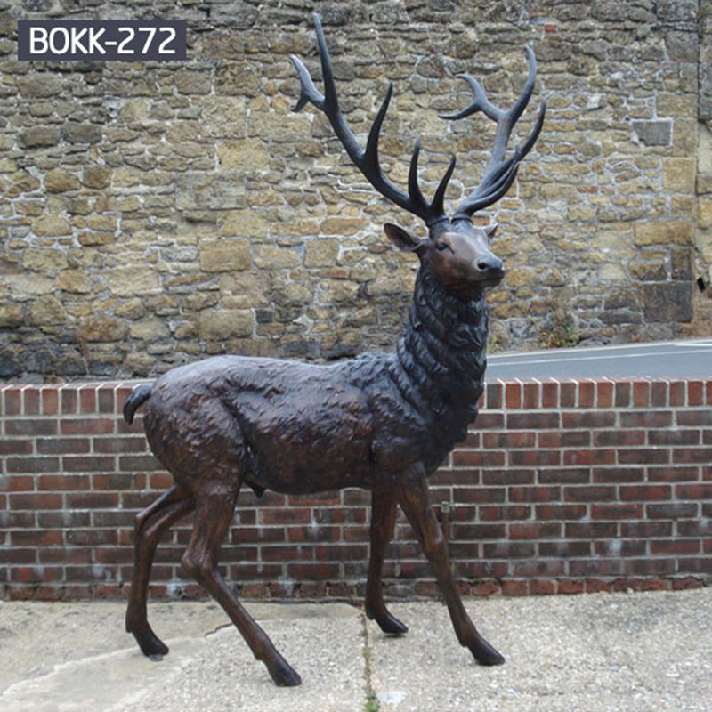 Customized Bronze Deer Statues Manufacturer BOKK-272