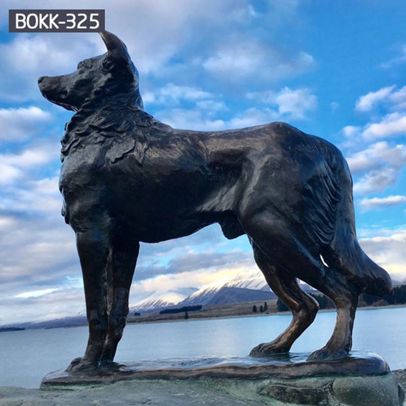 Black Finish Brass Hound Dog Statue for Garden BOKK-325