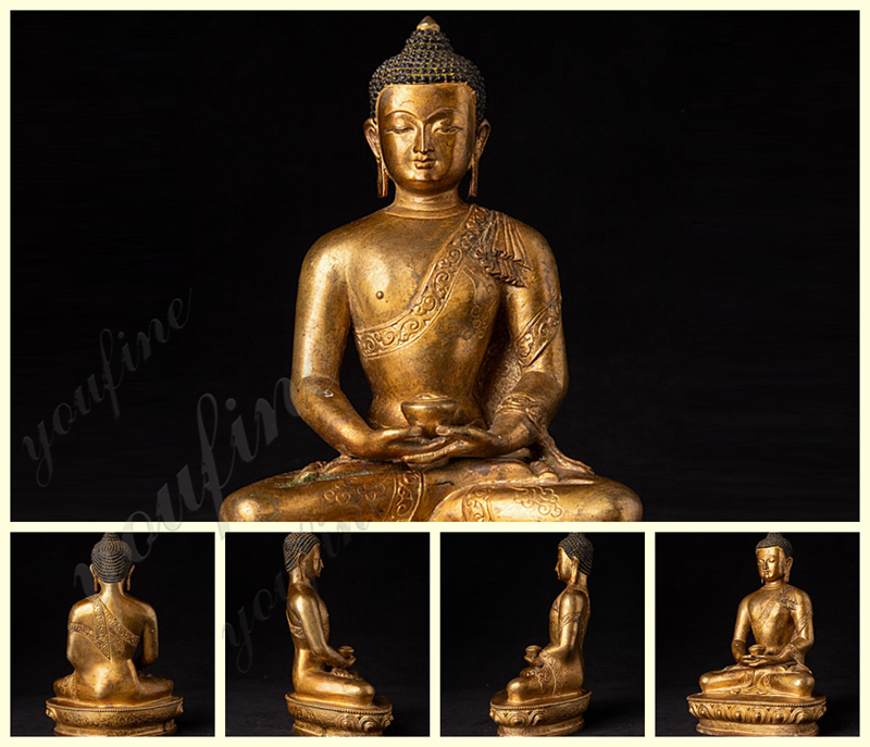 Support Customized Golden Bronze Buddha Statue Online Sale BOKK-714