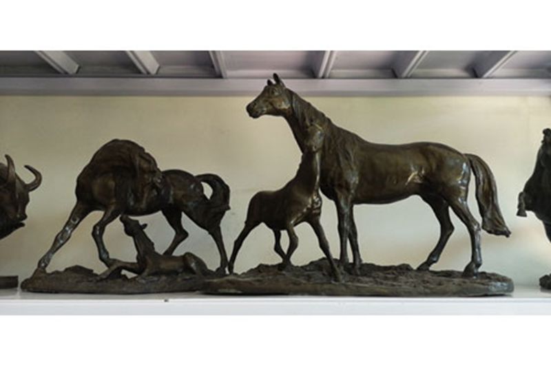 Small Exquisite Cast Bronze Horse Sculpture for Decoration 