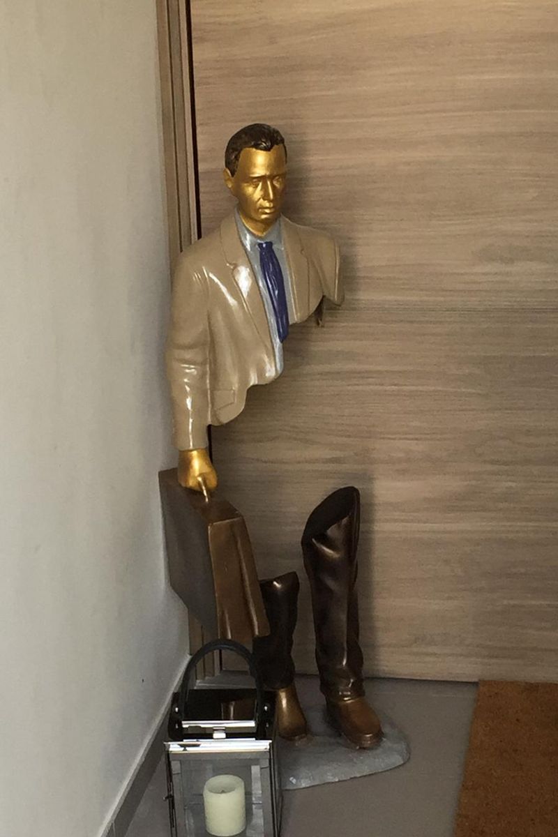 Famous Bruno Catalano’s Bronze Traveler Sculpture