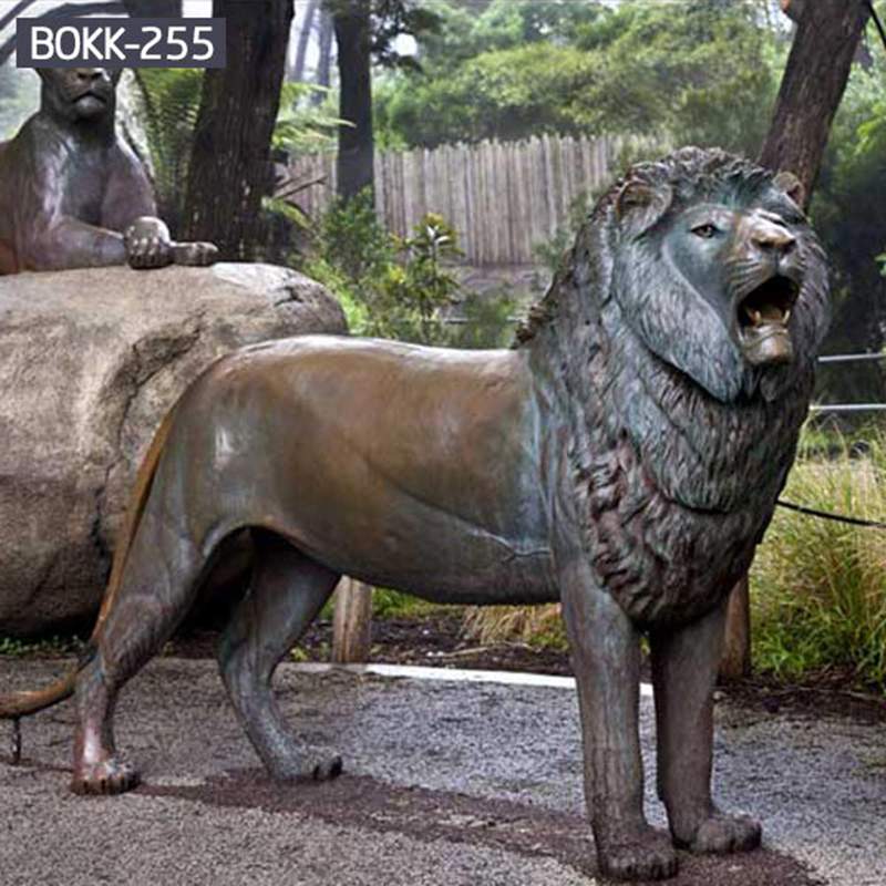 Customized High Quality Roaring Bronze Lion Statue with Competitive Price BOKK-255