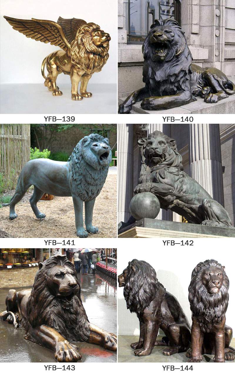 Customized High Quality Roaring Bronze Lion Statue with Competitive Price BOKK-255
