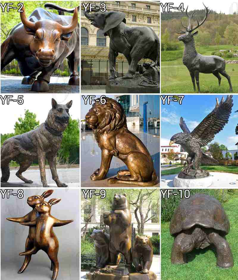 Casting Cute Bronze Fox Statue Animal Sculpture for Garden BOKK-377