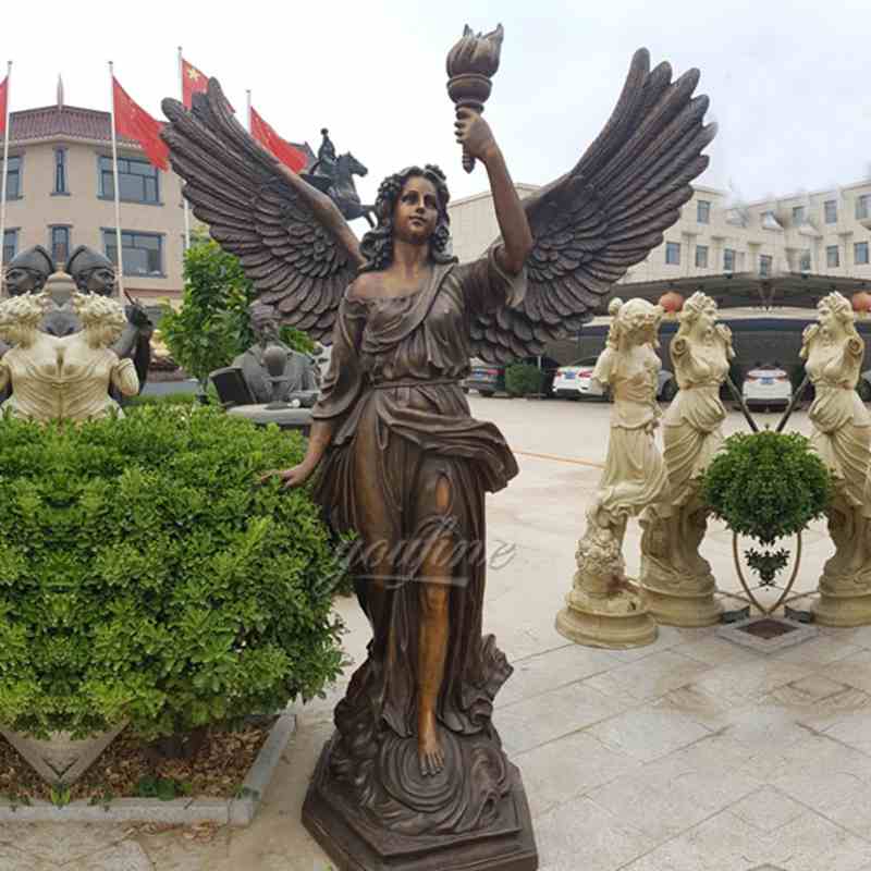 Beautifully Cast Life Size Bronze Female Angel Statue BOKK-5