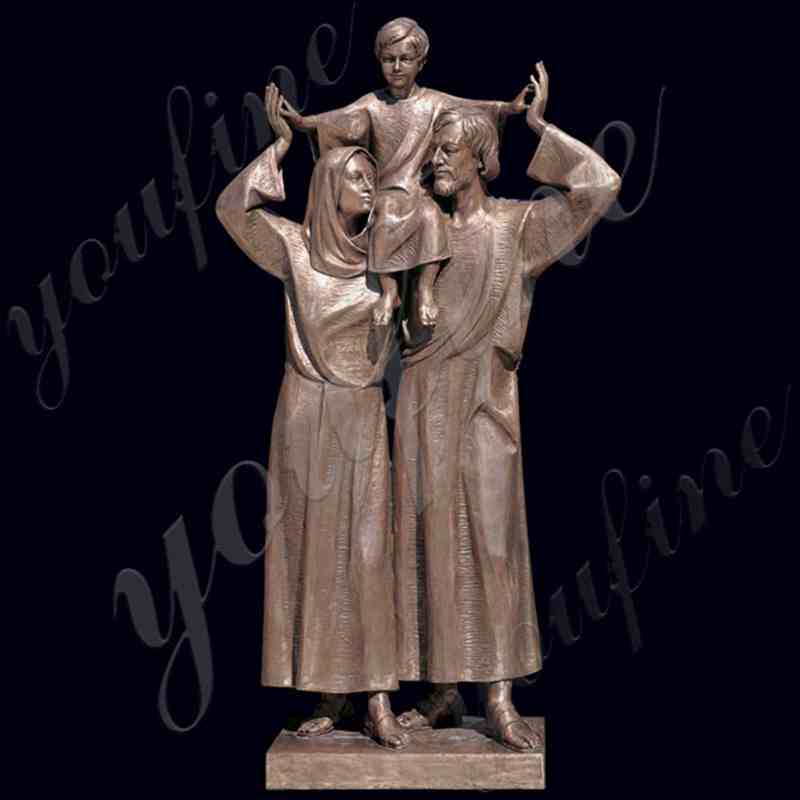 Exquisite Cast Famous Bronze Mary Joseph and Little Jesus Statue with Competitive Price BOKK-602