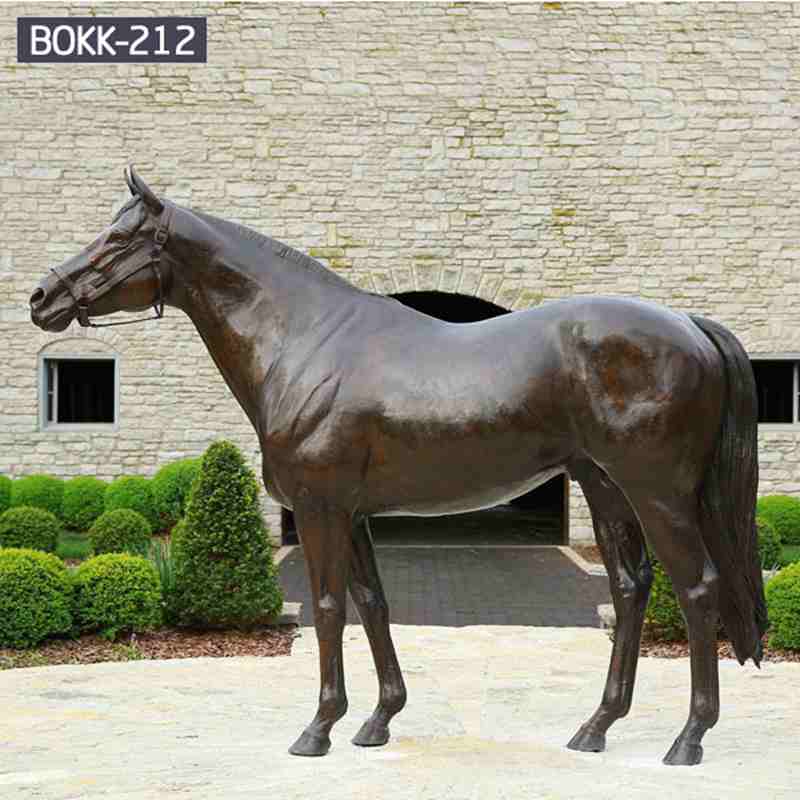 Hot Sale Life Size Bronze Horse Sculpture Metal Statue for Garden BOKK-212