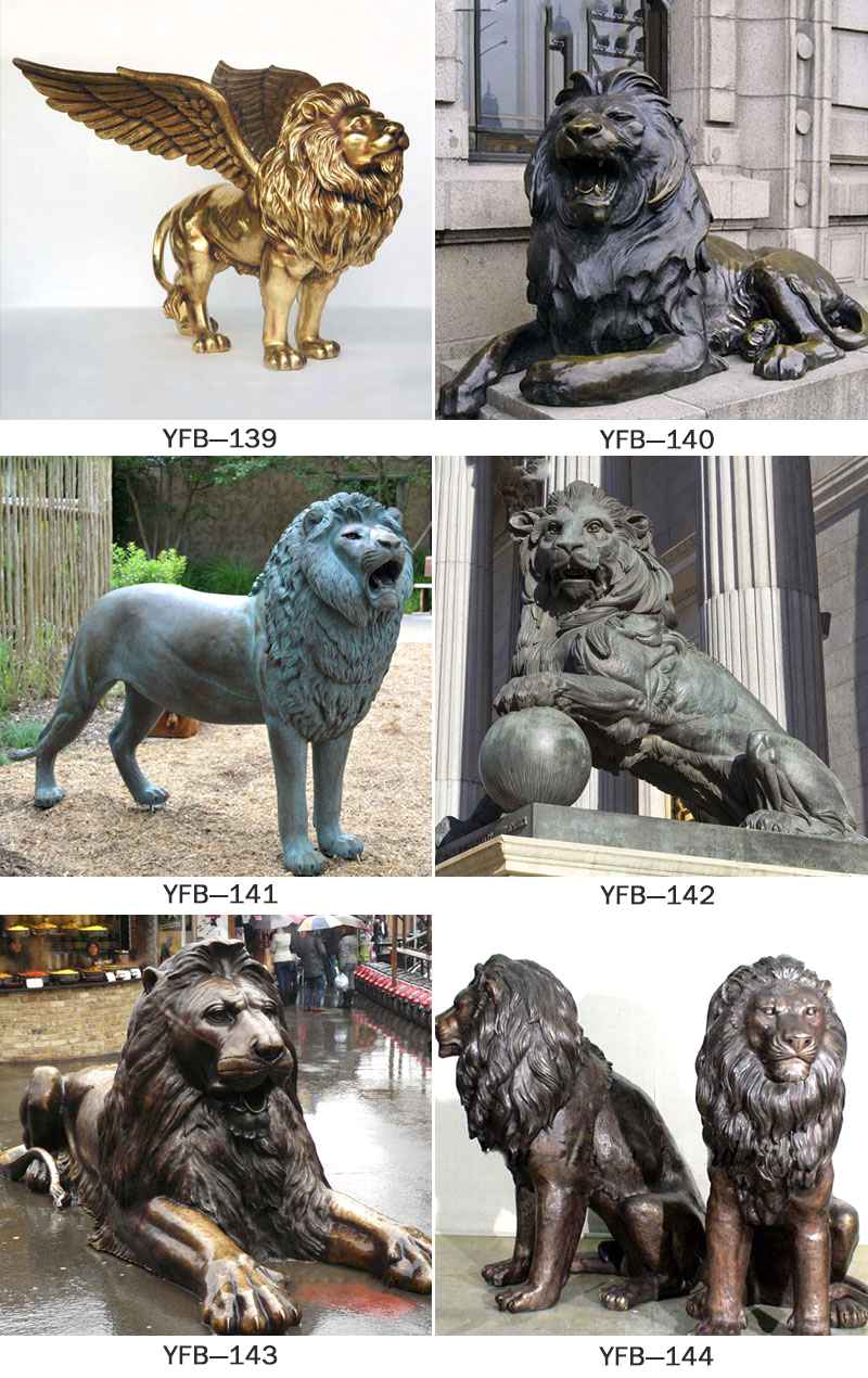 Classic Bronze Lion Statue Animal Sculpture from Factory BOKK-256