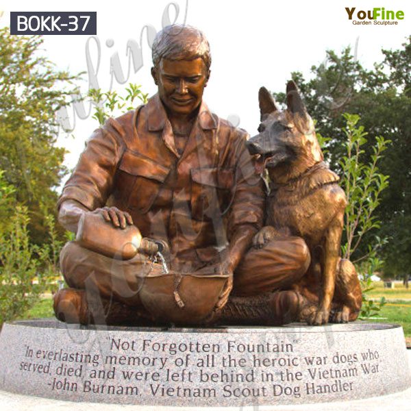 Bronze Memorial Vietnam Not Forgotten Fountain Soldier Statue for Sale BOKK-37