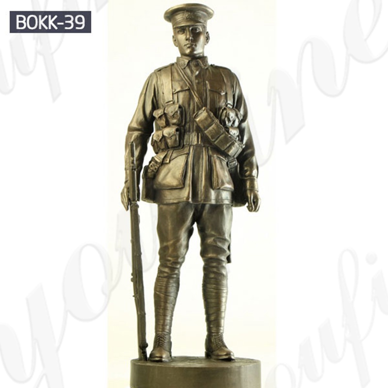 Customized Memorial Soldier Outdoor Standing Bronze Statue for Sale