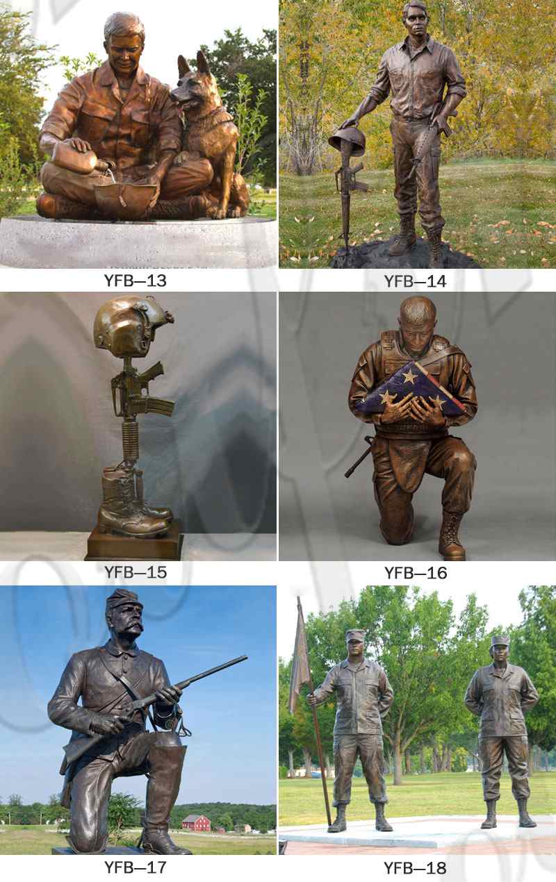 Memorial Soldier Outdoor Standing Bronze Statue for Sale BOKK-39