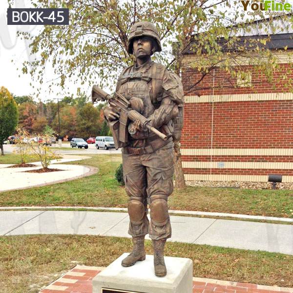 custom made bronze solider statue replica for memorial BOKK-45