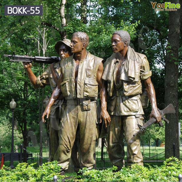 Life size bronze satue The Three Soldiers vietnam veterans memorial statue replica--BOKK-55