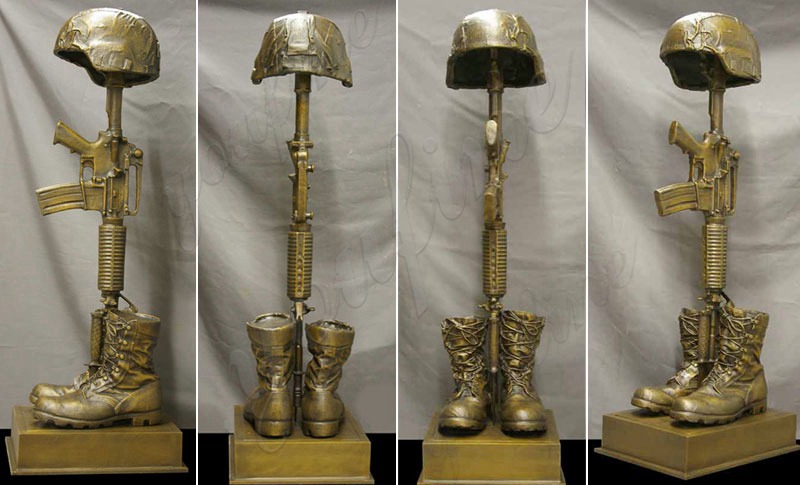 Life Size Memorial Battlefield Cross Bronze War Monument for