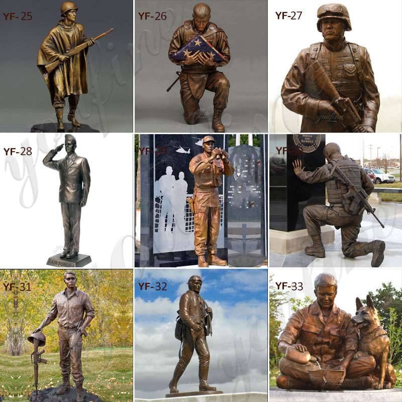 Custom Bronze Soldier Dog sculpture Monument for Sale BOKK-439