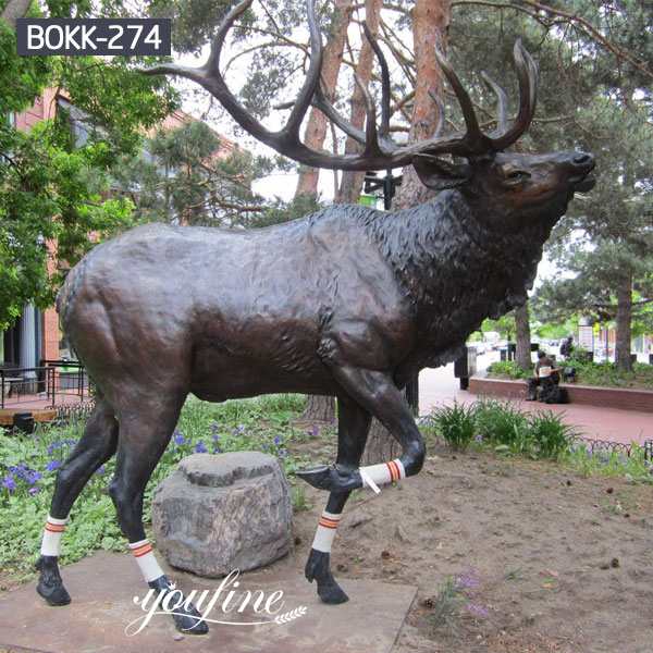Life Size Bronze Elk Outdoor Statue Garden Decor for Sale BOKK-266