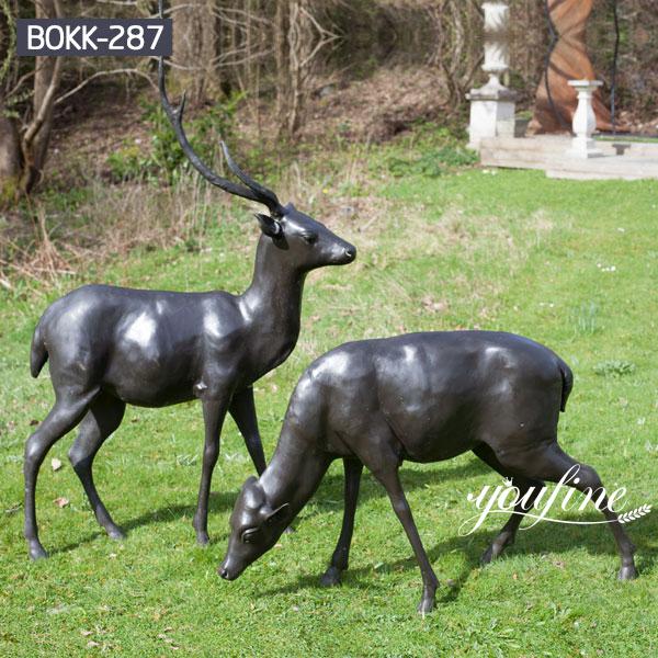 Bronze deer Statue Group Outdoor Yard Decor for Sale BOKK-287