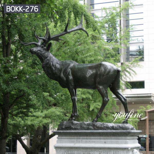 Outdoor Casting Life Size Bronze Elk Statue for Sale BOKK-276
