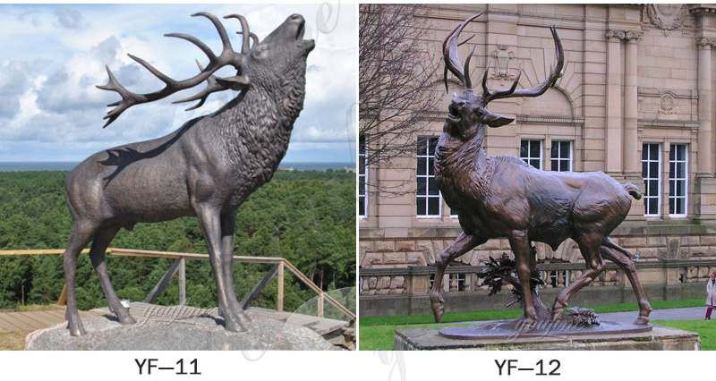 Outdoor Life Size Bronze Elk Statue for Sale BOKK-276