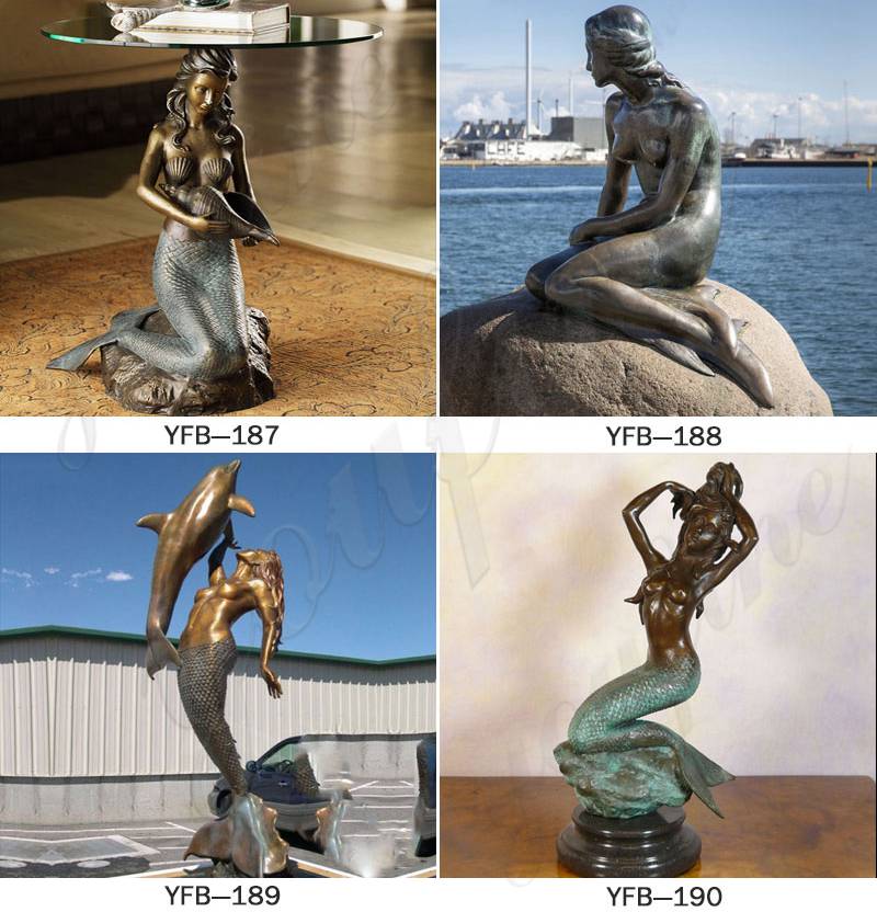 Life Size Outdoor Bronze Mermaid Statue