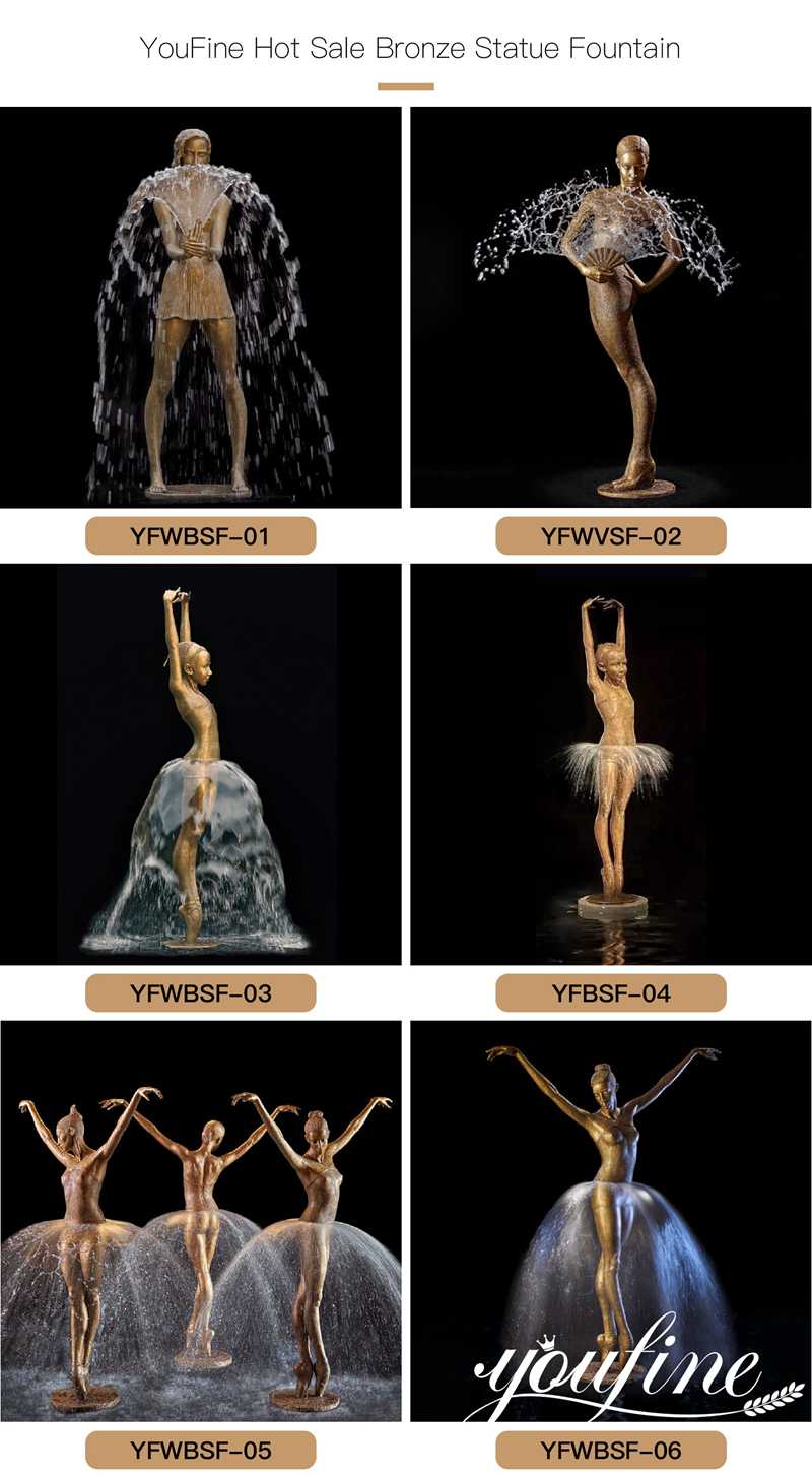 ballet water fountains sculpture for sale