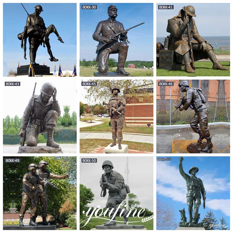 Outdoor Soldier Statue Details