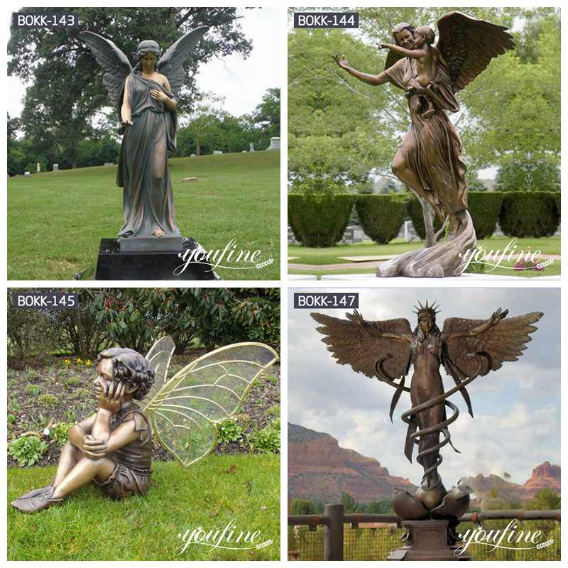 bronze statue of angel-YouFine Sculpture