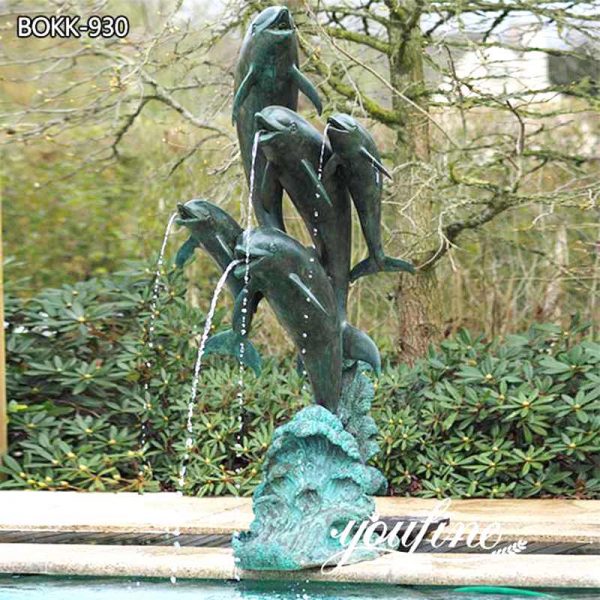 Outdoor-Pool-Decorative-Bronze-Dolphin-Fountain-Statue-for-Sale-r-YouFine Sculpture