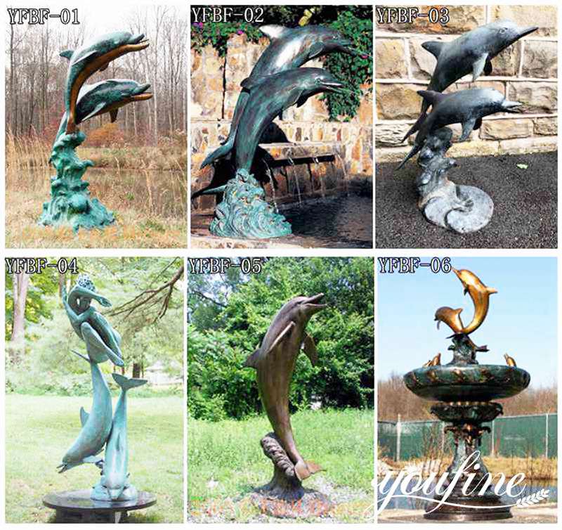 Pool-Decorative-Bronze-Dolphin-Fountain-Statue-for-Sale-r-YouFine Sculpture
