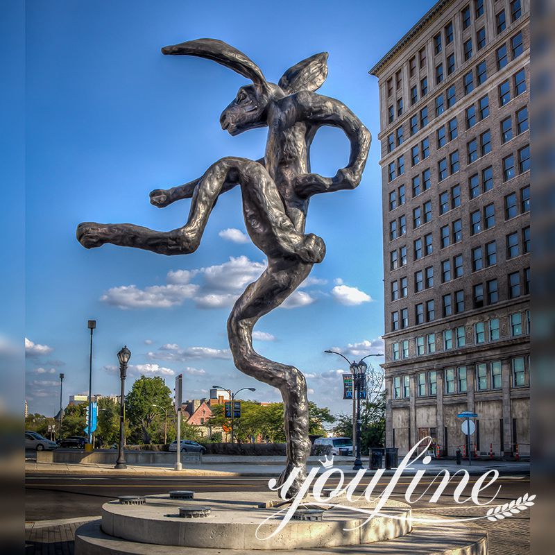 Large-modern-art-crafts-outdoor-bronze-abstract-rabbit-sculpture-DZR-D648