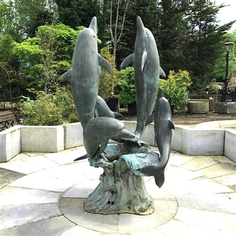bronze dolphin sculpture6