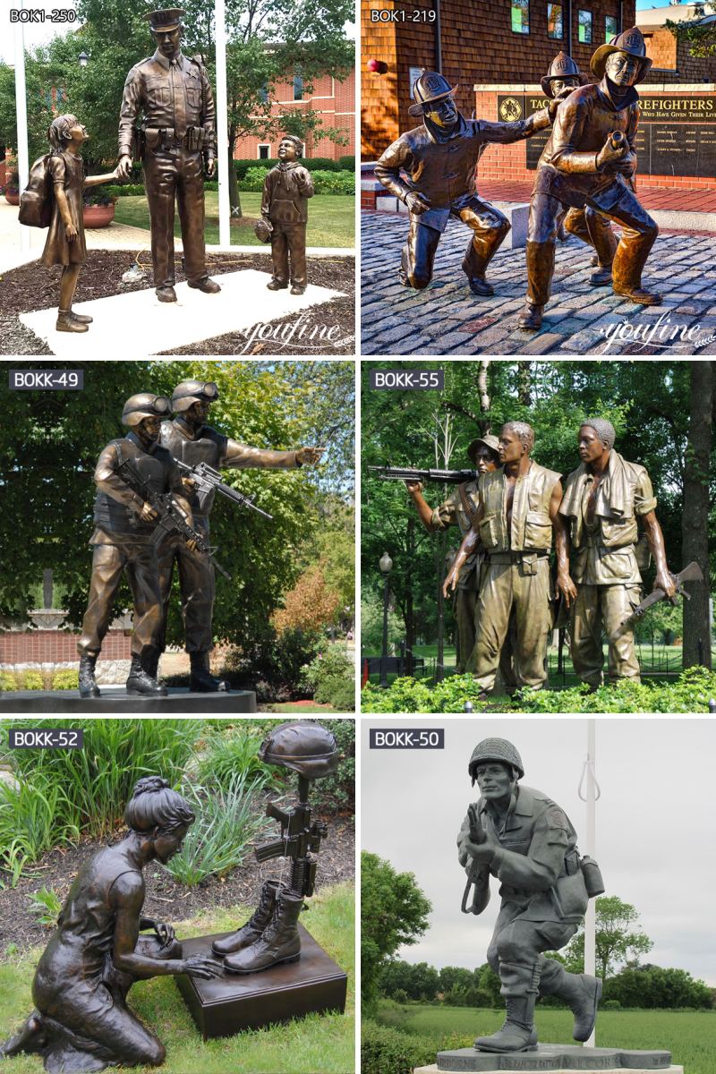bronze military sculpture for garden (5)