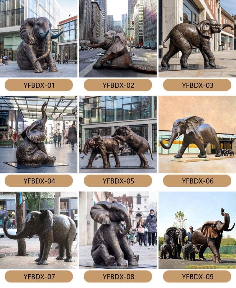 bronze elephant statue (2)
